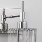 Luminaires de salle de bain en cristal à intensité variable Ora Modern sur miroir Glam Vanity Lights