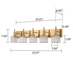 Luminaires de salle de bain en cristal à intensité variable Ora Modern sur miroir Glam Vanity Lights