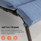 Chaise longue d'extérieur réglable avec coussin pour la plage et la piscine