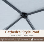 Auvent pop-up robuste Outsunny 10' x 10' avec filet latéral en maille amovible, conception d'installation facile, événement de fête en plein air