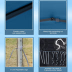 Auvent pop-up robuste Outsunny 10' x 10' avec filet latéral en maille amovible, conception d'installation facile, événement de fête en plein air