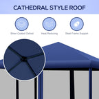 Auvent pop-up robuste Outsunny 10' x 10' avec filet latéral en maille amovible, conception d'installation facile, événement de fête en plein air