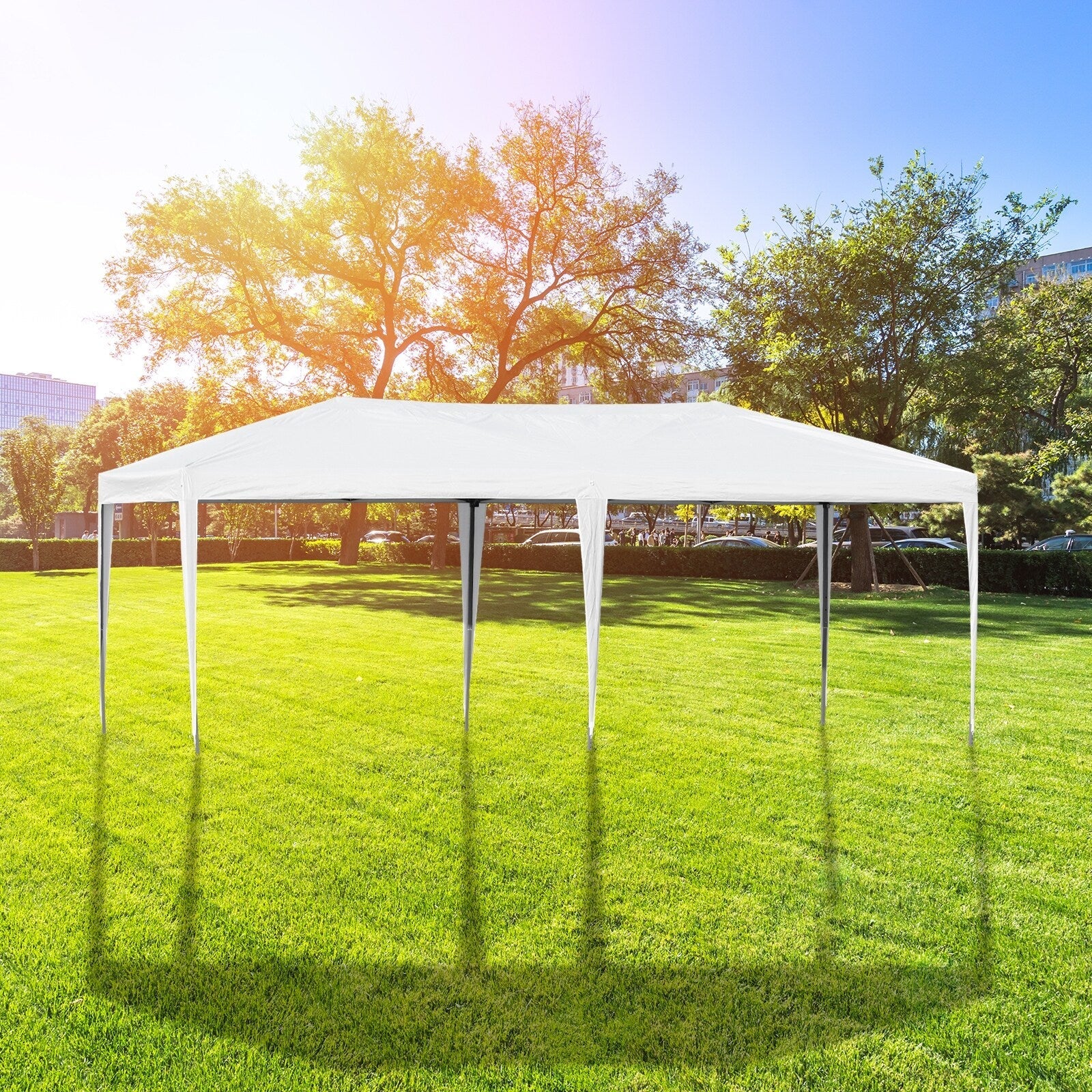 Auvent pop-up robuste Outsunny avec cadre robuste, toit anti-UV et sac de transport pour terrasse, jardin, plage et arrière-cour