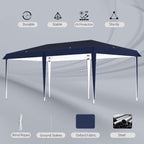 Auvent pop-up robuste Outsunny avec cadre robuste, toit anti-UV et sac de transport pour terrasse, jardin, plage et arrière-cour