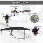 Auvent pop-up robuste Outsunny avec cadre robuste, toit anti-UV et sac de transport pour terrasse, jardin, plage et arrière-cour