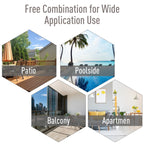 Ensemble de 4 chaises de patio pliantes Outsunny au design simple et chic, confortables pour la terrasse, le jardin, la cour et les voyages