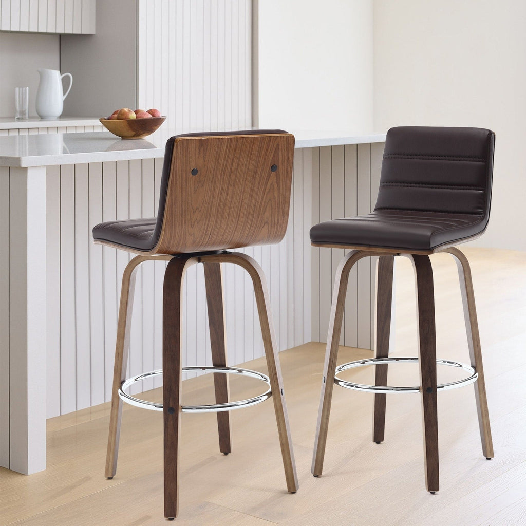 Tabourets de bar/comptoir pivotants en similicuir 26/29, lot de 2/3