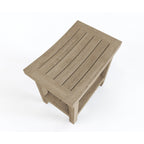 Banc de douche breveté en teck Sumba avec étagère