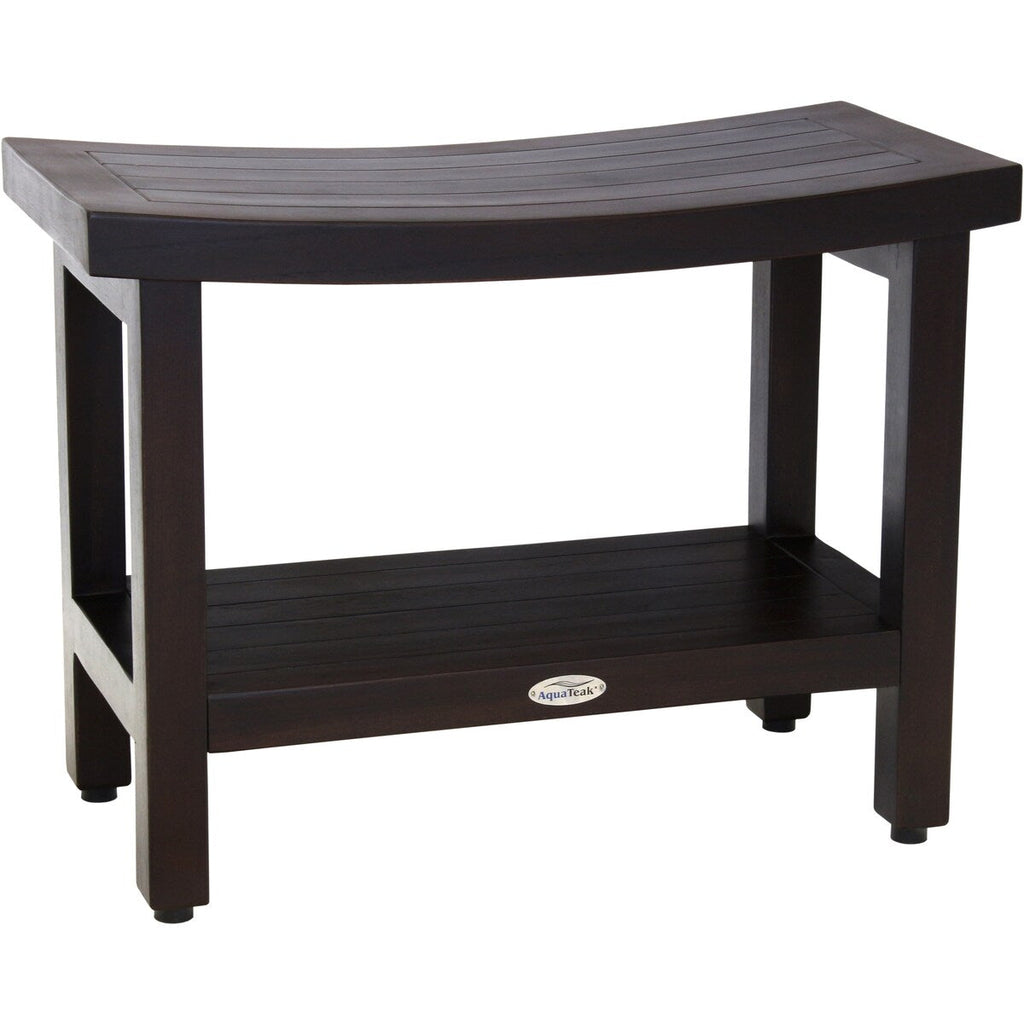 Banc de douche breveté en teck Sumba avec étagère