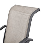 Chaise de bar pivotante à dossier haut en métal pour patio Festival (lot de 2)