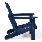 Chaise pliante Adirondack Polytrends Laguna résistante à la décoloration et aux intempéries pour patio extérieur