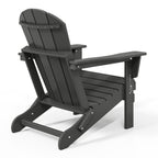 Chaise pliante Adirondack Polytrends Laguna résistante à la décoloration et aux intempéries pour patio extérieur