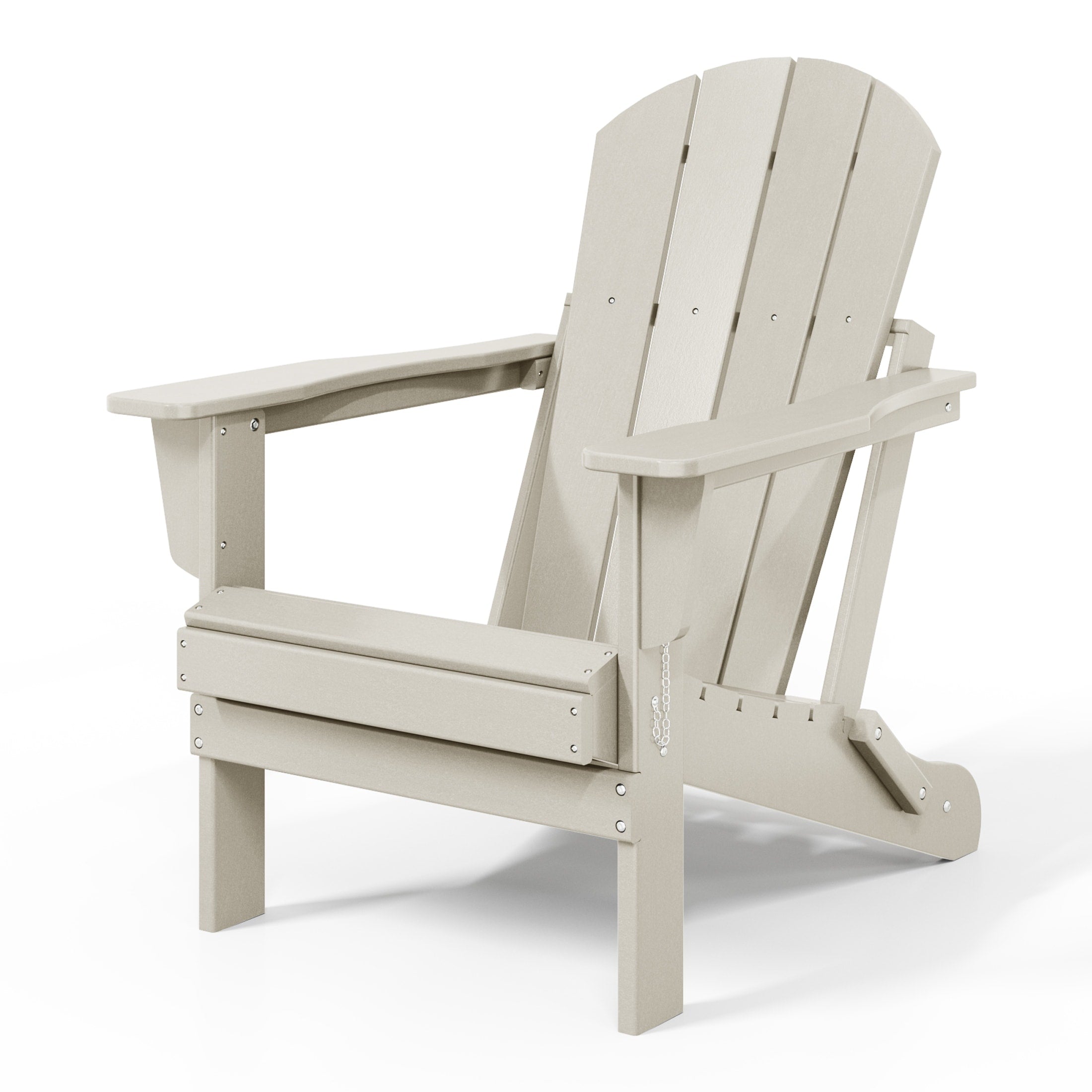 Chaise pliante Adirondack Polytrends Laguna résistante à la décoloration et aux intempéries pour patio extérieur