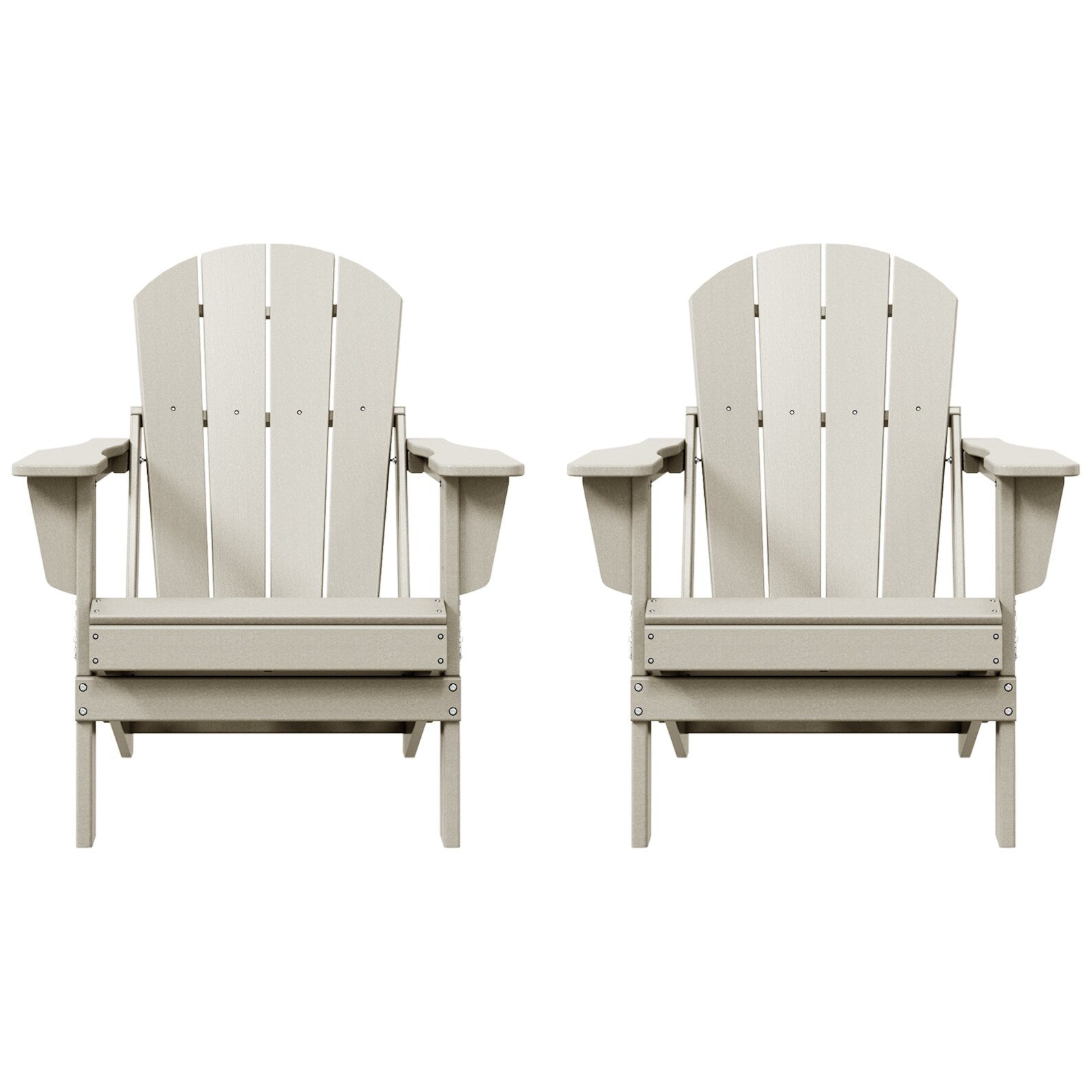 Chaises pliantes Adirondack Polytrends Laguna résistantes aux intempéries (lot de 2)