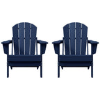 Chaises pliantes Adirondack Polytrends Laguna résistantes aux intempéries (lot de 2)