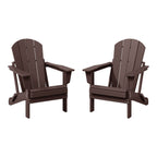 Chaises pliantes Adirondack Polytrends Laguna résistantes aux intempéries (lot de 2)