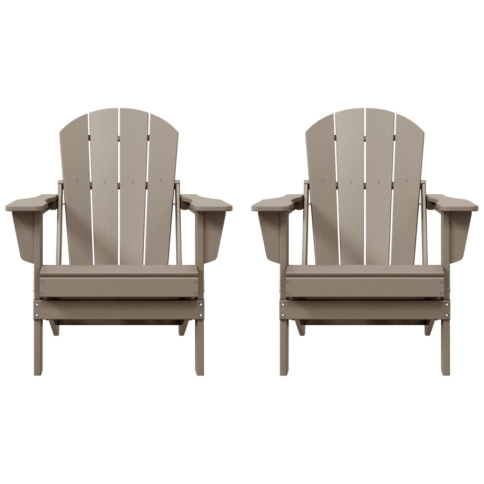 Chaises pliantes Adirondack Polytrends Laguna résistantes aux intempéries (lot de 2)