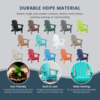 Chaises pliantes Adirondack Polytrends Laguna résistantes aux intempéries (lot de 4)