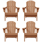 Chaises pliantes Adirondack Polytrends Laguna résistantes aux intempéries (lot de 4)