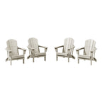 Chaises pliantes Adirondack Polytrends Laguna résistantes aux intempéries (lot de 4)