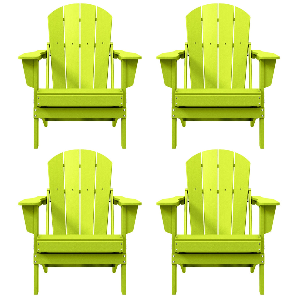 Chaises pliantes Adirondack Polytrends Laguna résistantes aux intempéries (lot de 4)