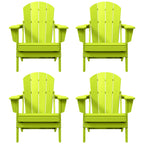 Chaises pliantes Adirondack Polytrends Laguna résistantes aux intempéries (lot de 4)