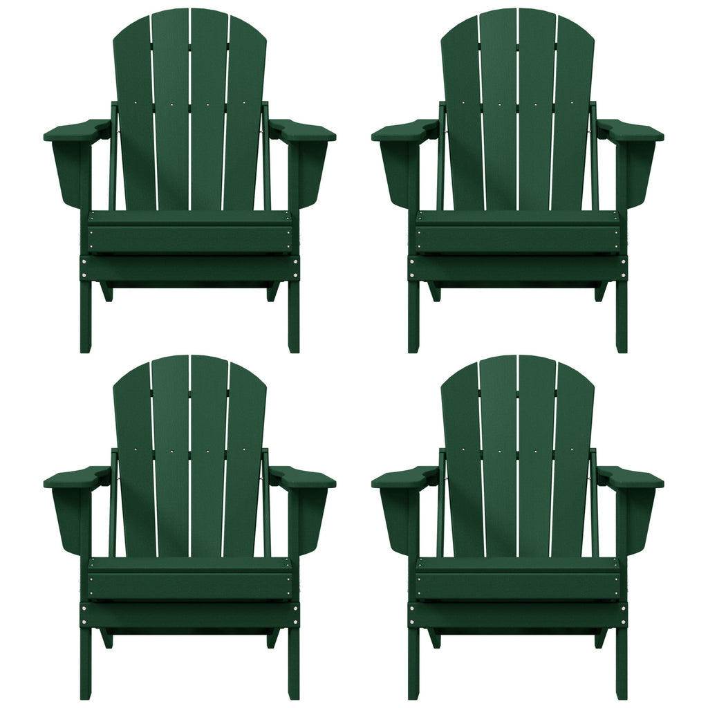 Chaises pliantes Adirondack Polytrends Laguna résistantes aux intempéries (lot de 4)