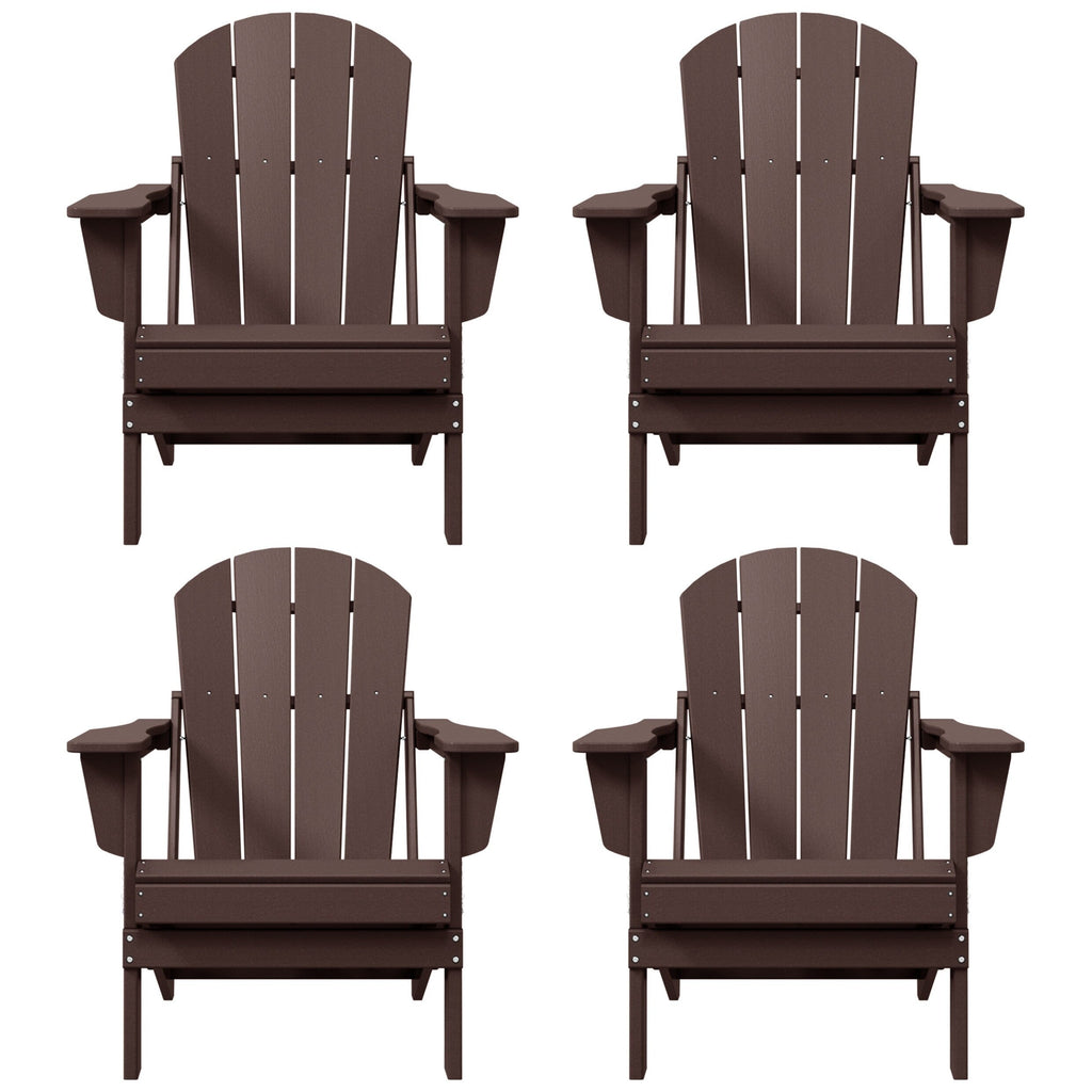 Chaises pliantes Adirondack Polytrends Laguna résistantes aux intempéries (lot de 4)