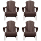 Chaises pliantes Adirondack Polytrends Laguna résistantes aux intempéries (lot de 4)