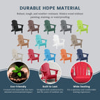 Chaises pliantes Adirondack Polytrends Laguna résistantes aux intempéries (lot de 4)