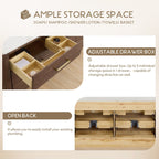 Meuble-lavabo Porto avec dessus en quartz blanc sans miroir