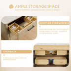 Meuble-lavabo Porto avec dessus en quartz blanc sans miroir