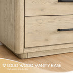 Meuble-lavabo Porto avec dessus en quartz blanc sans miroir