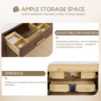 Meuble-lavabo Porto avec dessus en quartz blanc sans miroir