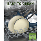 Ensemble de casseroles et poêles antiadhésives, batterie de cuisine en céramique 10 pièces, ensemble de cuisson antiadhésif avec casseroles