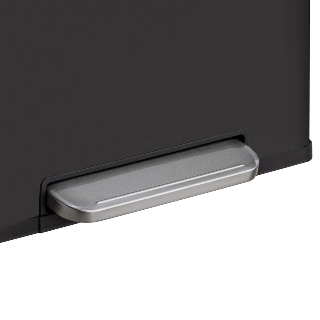 Poubelle de recyclage rectangulaire Qualiazero 16 gal (unité double 8 gal) - Acier inoxydable