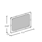 Miroir mural flottant en métal Revo Industrial de 31 pouces par Furniture of America