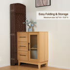 Paravent de séparation de pièce de 6 pieds de haut en fibre tissée, écran de confidentialité autoportant, écran pliant