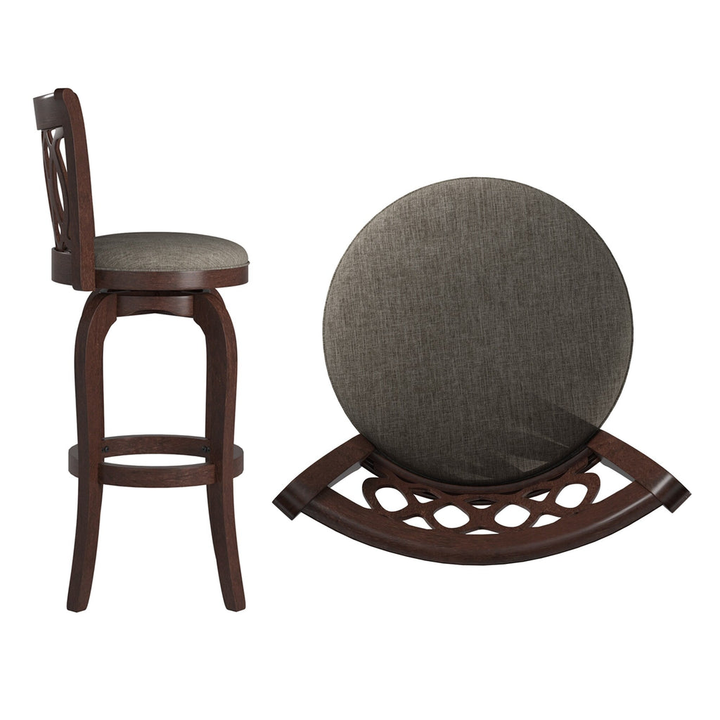 Tabouret de bar pivotant à dossier à défilement Rovinj