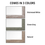 Miroir rustique pleine longueur - 66 x 32 cm, cadre rectangulaire en bois, miroir intégral pour salon, chambre à coucher