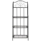 Étagère de boulangerie d'extérieur à 4 niveaux en fer forgé victorien SAFAVIEH Bryn - 25 po L x 15 po P x 63 po H - 25L x 15P x 63H