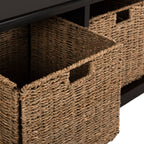 Banc de rangement SAFAVIEH Eola gris/blanc - 47 x 16,1 x 19,9 - 47 L x 16 P x 20 H