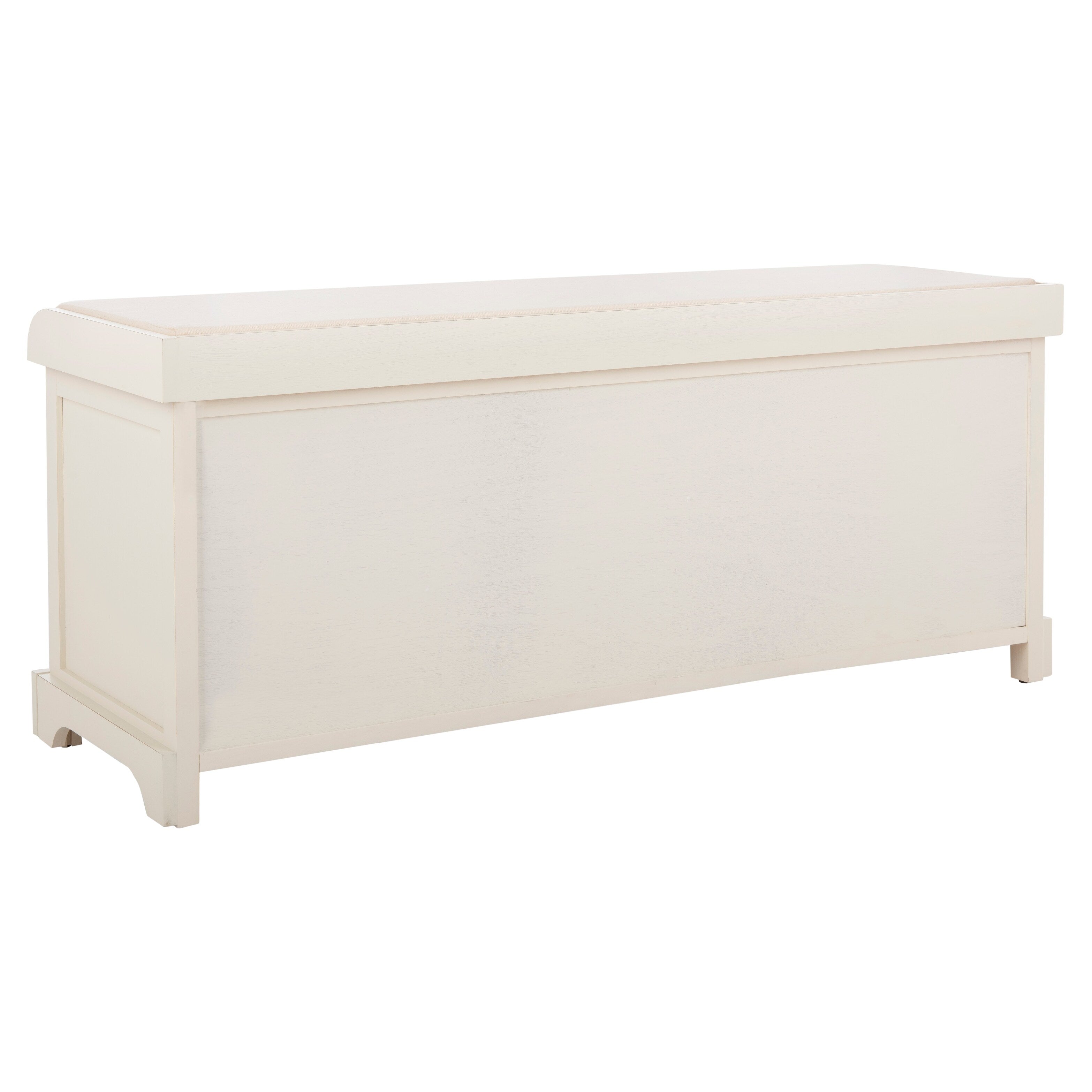 Banc de rangement SAFAVIEH Eola gris/blanc - 47 x 16,1 x 19,9 - 47 L x 16 P x 20 H