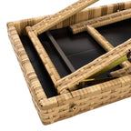 Ensemble de chaises longues d'extérieur Blaguna 3 pièces SAFAVIEH - 83 L x 20 P x 24 H