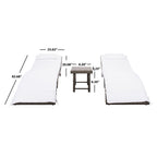 Ensemble de chaises longues d'extérieur Blaguna 3 pièces SAFAVIEH - 83 L x 20 P x 24 H