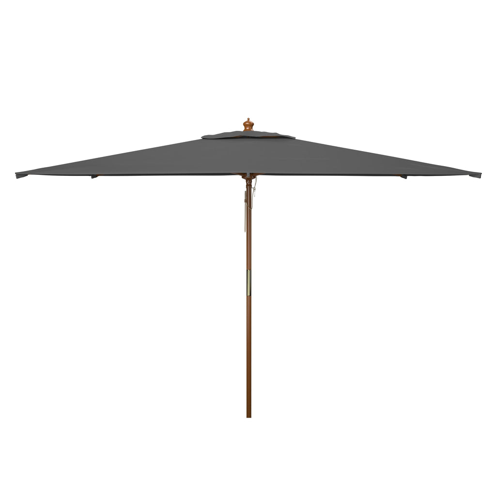 Parasol de marché à poulie en bois SAFAVIEH Outdoor Glauca de 11 pieds