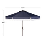 Parasol d'extérieur à manivelle SAFAVIEH Ronette Fringe de 9 pieds