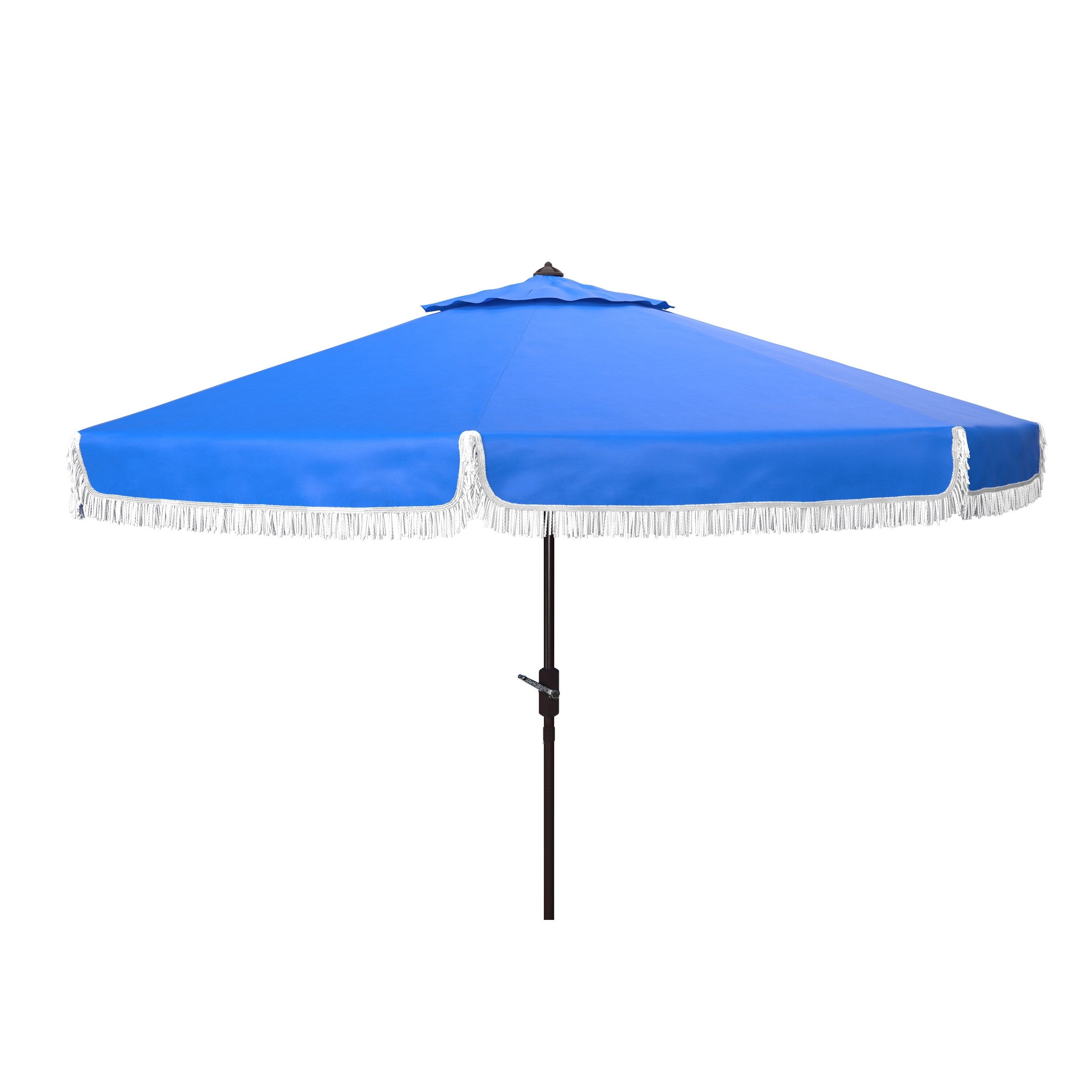 Parasol d'extérieur à manivelle SAFAVIEH Ronette Fringe de 9 pieds