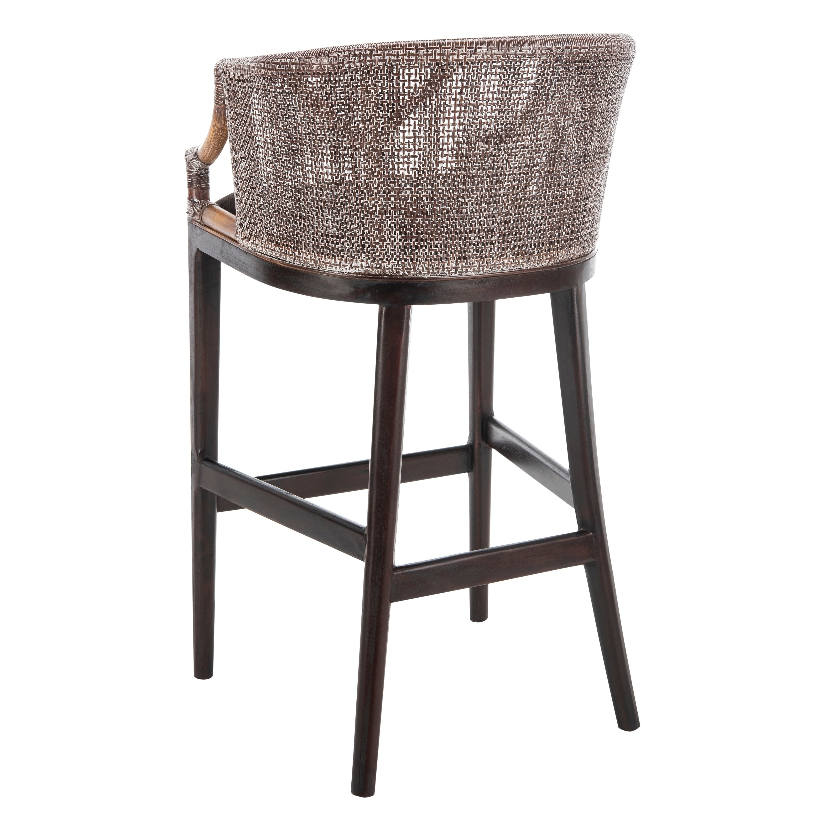 Tabouret de bar en rotin SAFAVIEH Virona de 76 cm (22,3 po l x 20,5 po l x 39 po H)