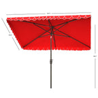 Parasol d'extérieur rectangulaire SAFAVIEH Zariah 6'x10' avec cantonnière